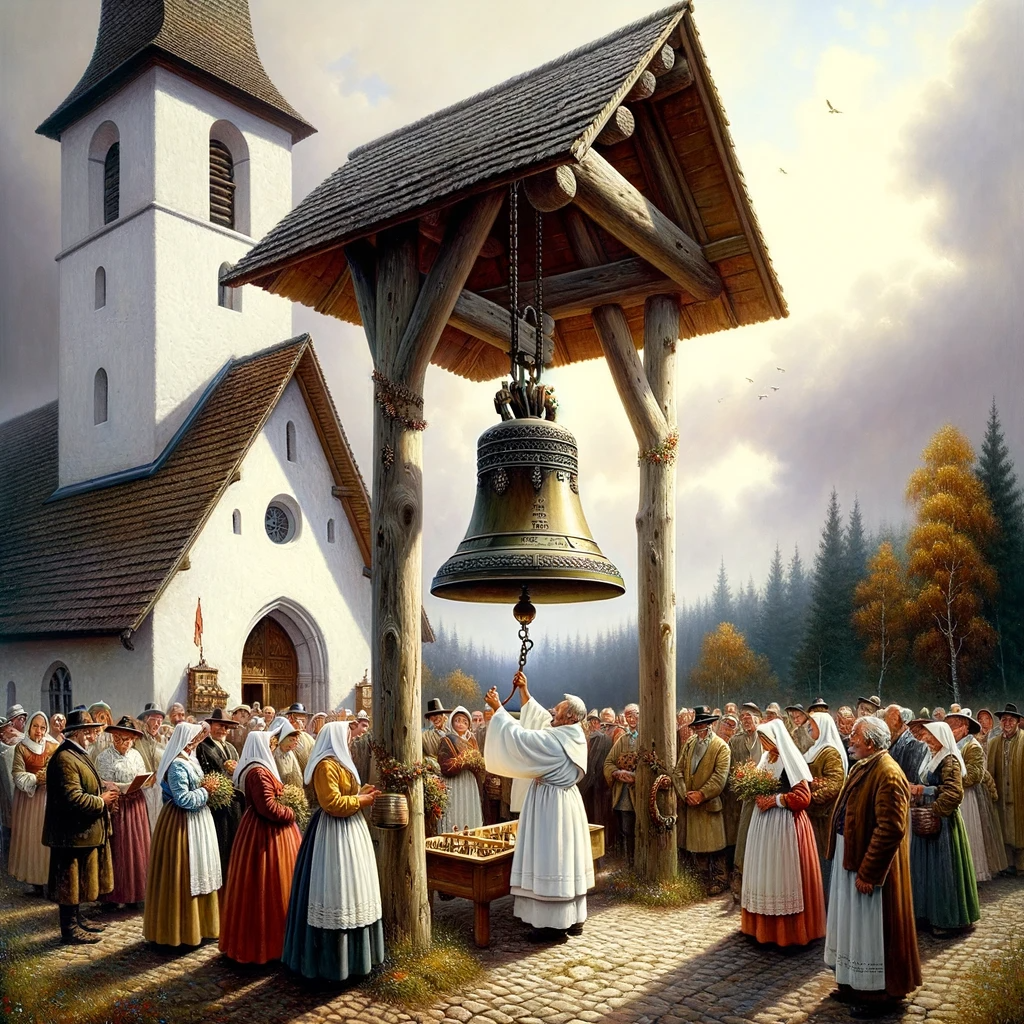 Glockenweihe und Enthüllung einer Gedenktafel in Schönpriesen